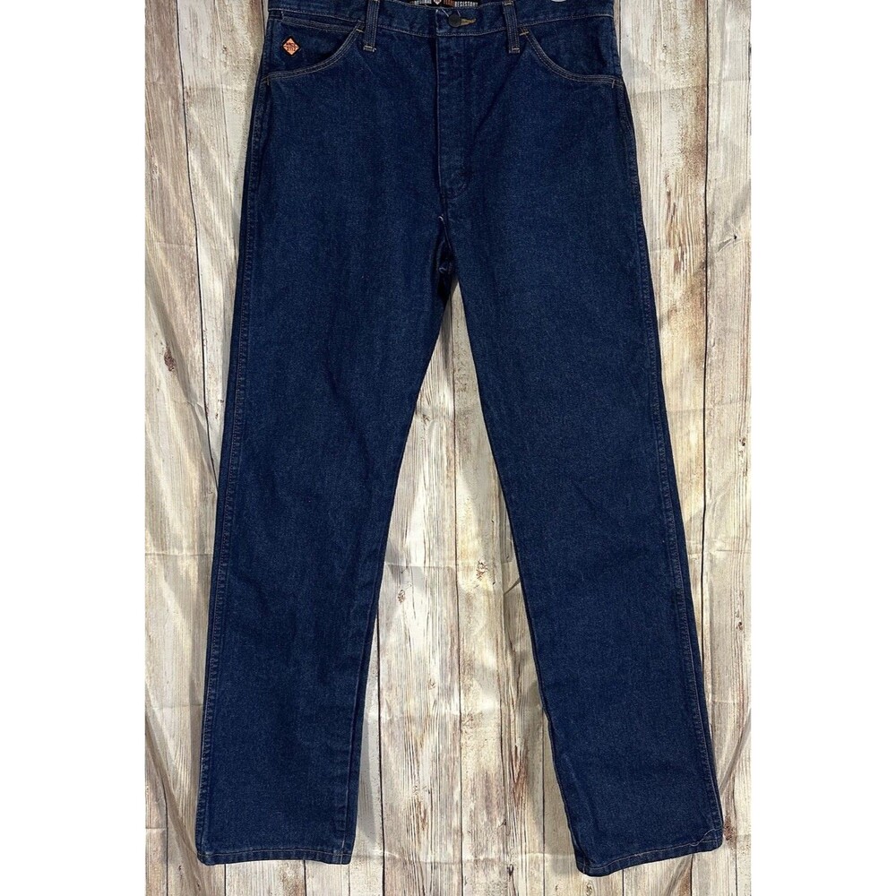 Wrangler FR Flame Resistant Jeans 34x34 Dark Wash Workwear HRC2 Utility